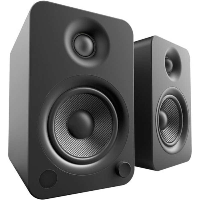 Kanto YU4 YU4MB Bluetooth Powered Speakers - 140 Watts - Phono Preamp (Matte Black) Matte Black
