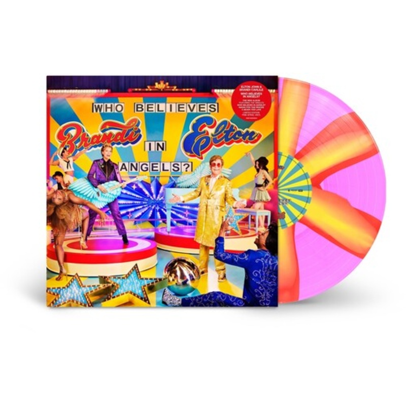 Elton John & Brandi Carlile - Who Believes In Angels? LP (Indie Exclusive, Limited Edition, Pink & Orange Colored Vinyl)