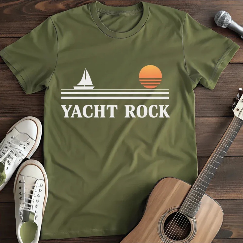 Yacht Sun Rock T Shirt Military Green