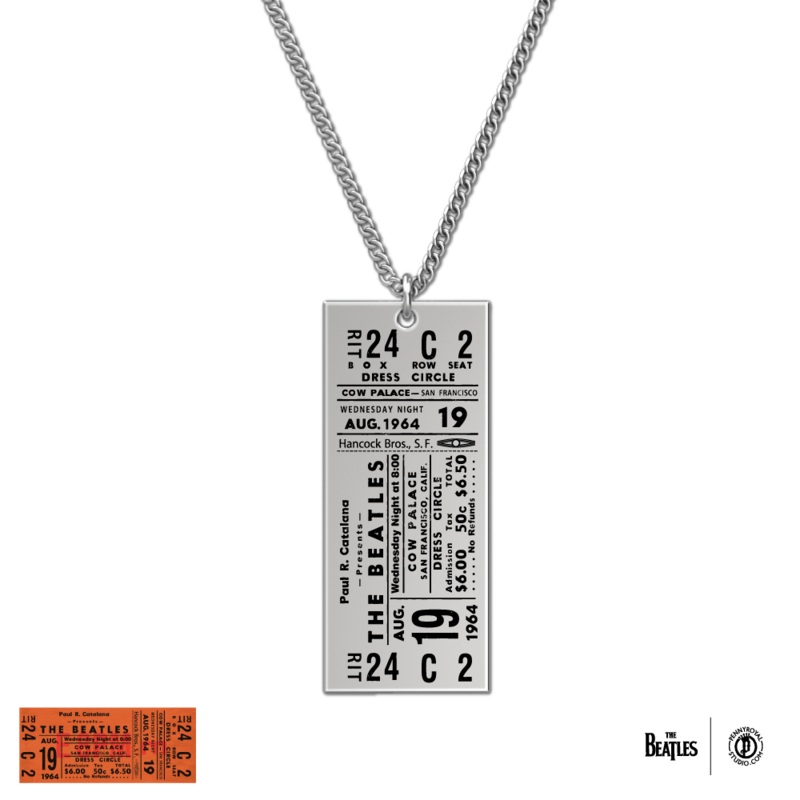 1964 Tour Ticket Necklace 2 - San Francisco 8/19/64