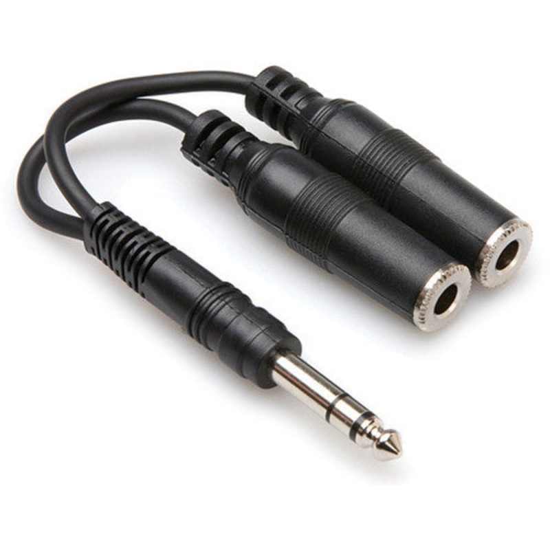 Hosa Y Cable 1/4 in Trs to Dual 1/4 in Trsf - Hosa YPP-118 Cable 1/4 in TRS to Dual 1/4 in TRSF