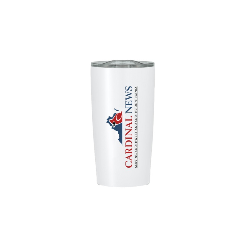 Cardinal News Stainless 20 oz. Tumbler, White