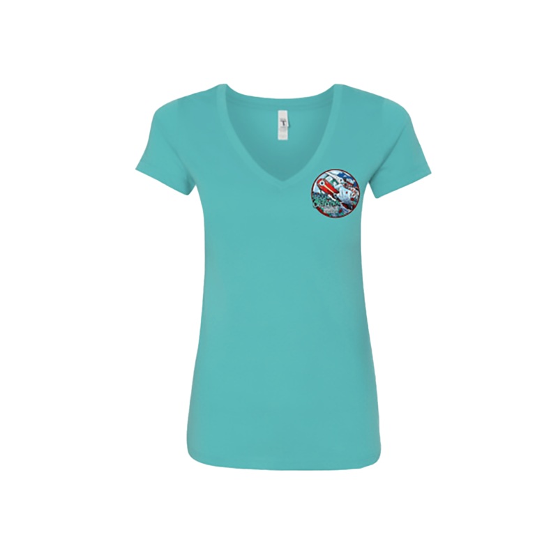 Winter Tour 2022 Ladies V-Neck T-Shirt Gold