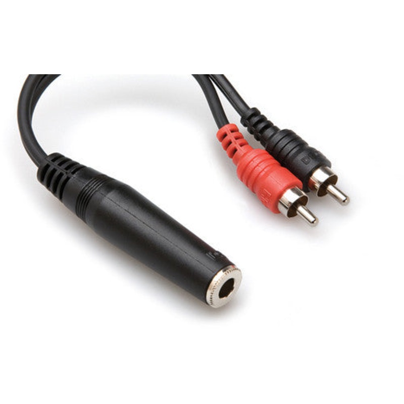 Hosa Stereo Breakout 1/4 in Trsf to Dual Rca - Hosa YPR-257 Stereo Breakout 1/4 in TRSF to Dual RCA