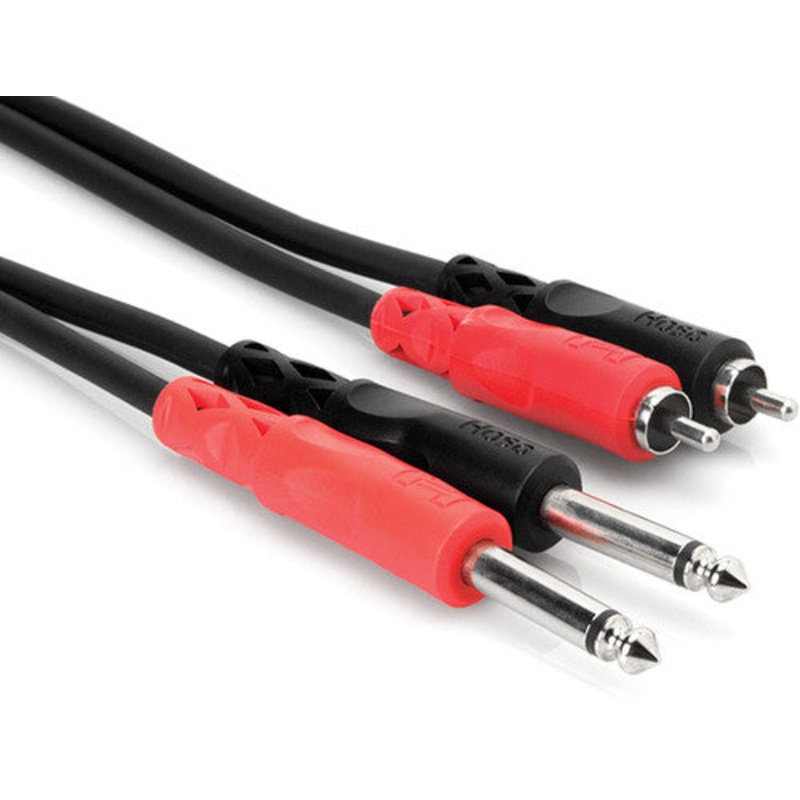 Hosa Stereo Intercon Dual 1/4Ints to Dual Rca1M - Hosa CPR-201 Stereo Intercon Dual 1/4Ints to Dual Rca1M