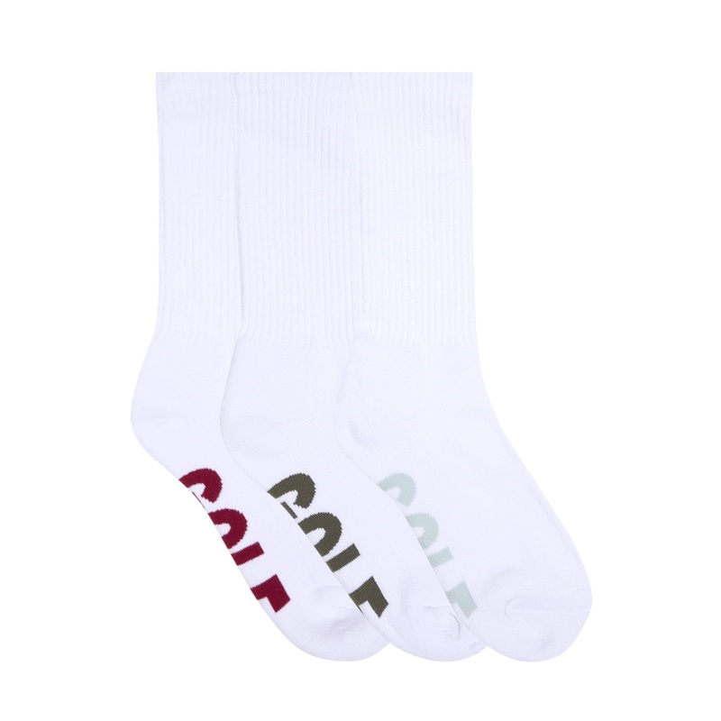 ARCHES SOCKS 3PK by GOLF WANG White/BYM