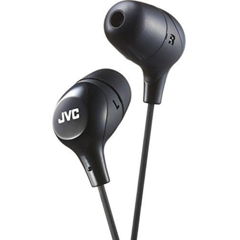 Jvc Hafx38Mb Marshmallow Earphones Mic Remote Blck - JVC HAFX38MB Marshmallow Earphones With Microphone & In-line Remote (Black)