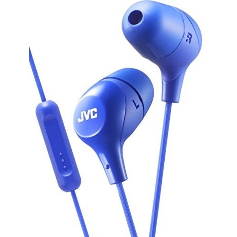 Jvc Hafx38Ma Marshmallow Earphones Mic Remote Blu - JVC HAFX38MA Marshmallow Earphones With Microphone & In-line Remote (Blue)