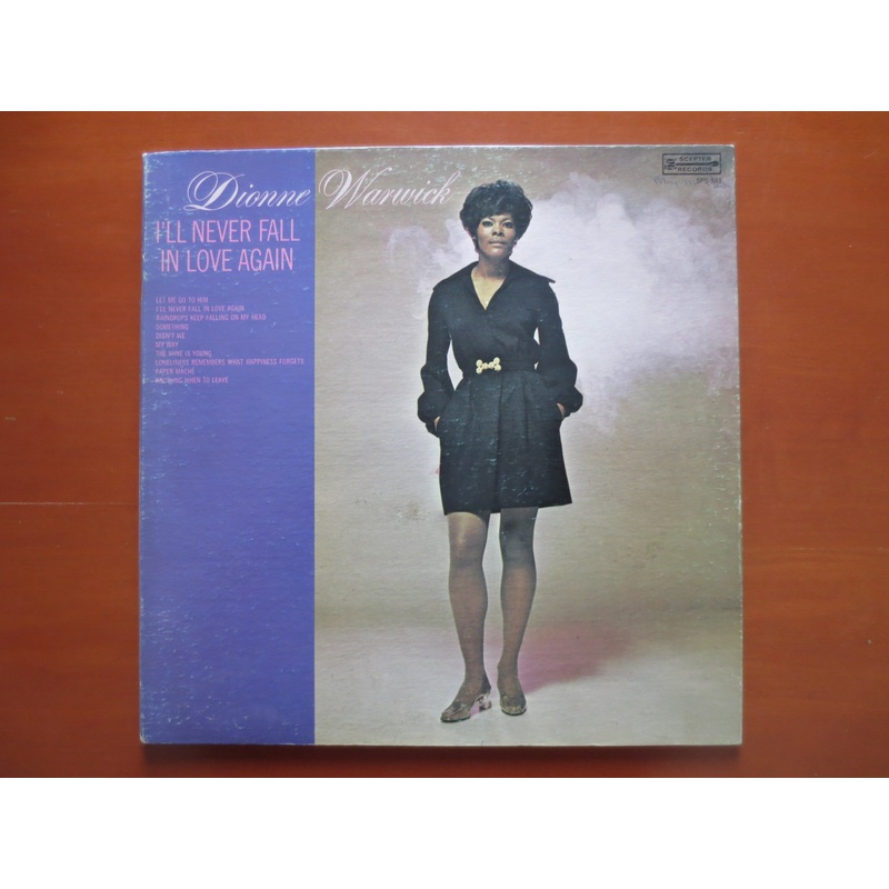 DIONNE WARWICKE, I'll Never Fall in LOVE Again, Vintage Vinyl, Vinyl Lp, Record, Vinyl Album, Vinyl Record, 1970 Records