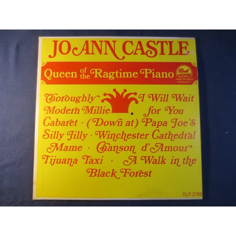 JO ANN CASTLE, Queen of the Ragtime Piano, Honky Tonk Records, Ragtime Records, Vintage Vinyl, Records, Vinyl, 1967 Records