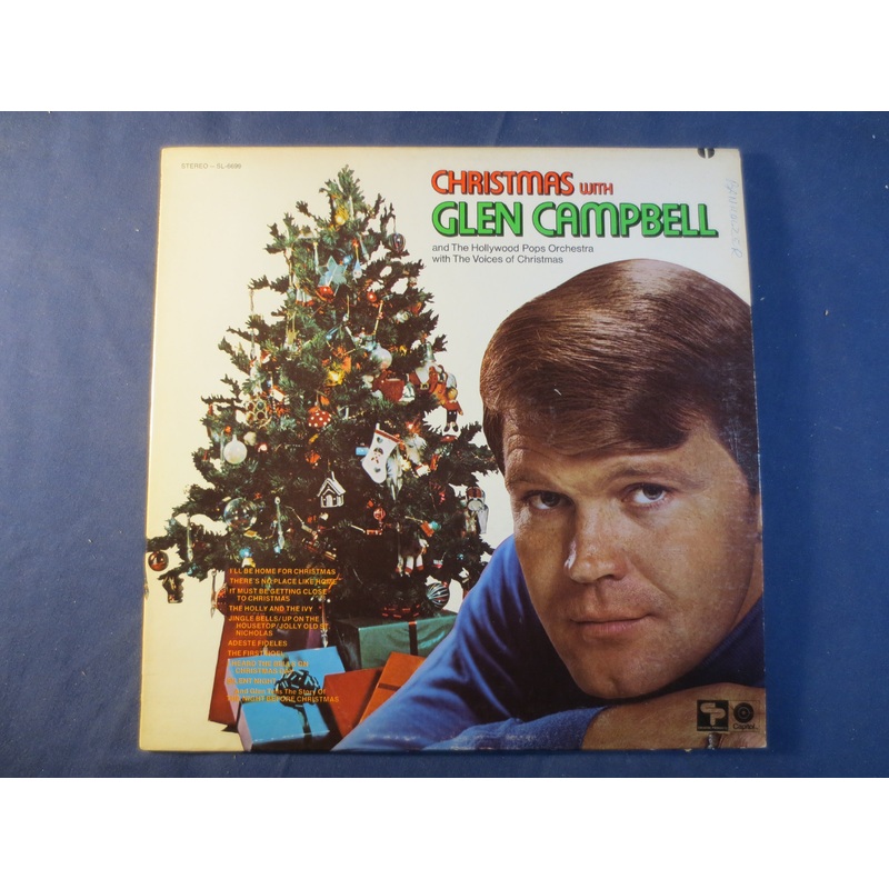 GLEN CAMPBELL, CHRISTMAS with Glen Campbell, Christmas Records, Country Records, Vintage Vinyl, Vinyl Record, 1971 Records