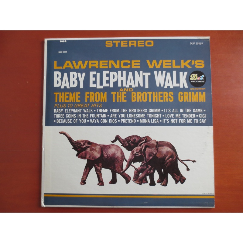 LAWRENCE WELK, Baby Elephant Walk, Vintage Album, 1962 Record, Vinyl Lp