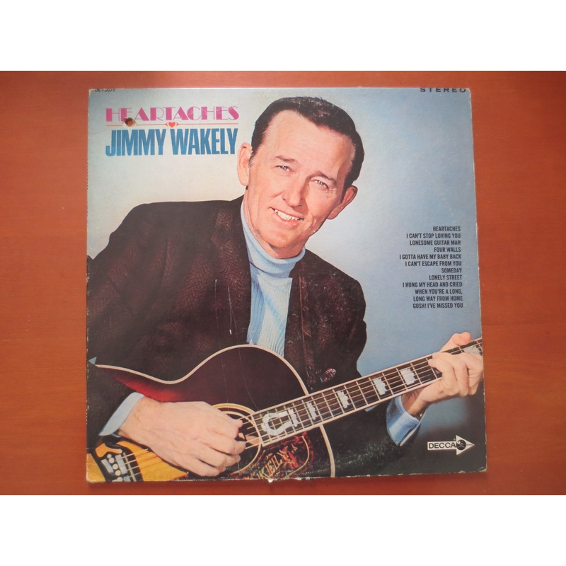 JIMMIE WAKELY, HEARTACHES, Jimmie Wakely Album, Jimmie Wakely Vinyl, Jimmie Wakely Lp, Records, Vintage Vinyl, 1969 Records