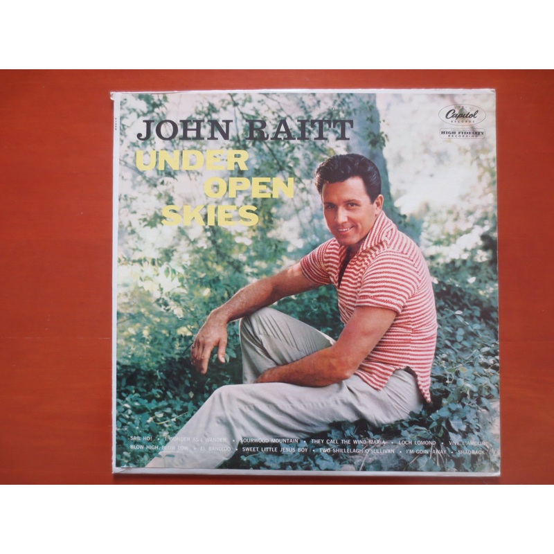 JOHN RAITT, Under Open Skies, Vintage Album, 1958 Record, Vinyl Lp