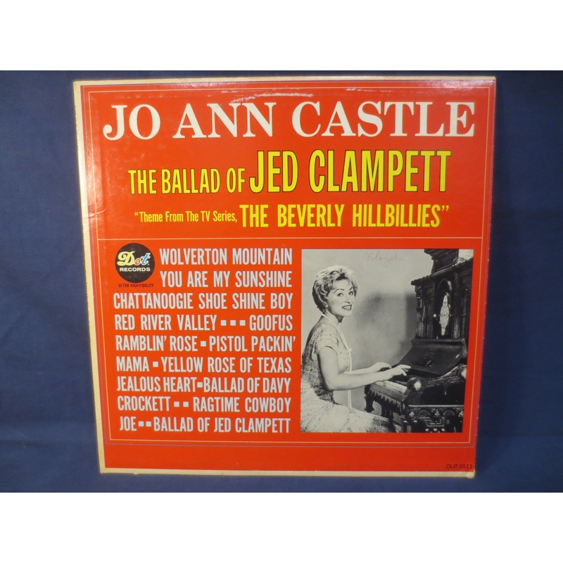 JO ANN CASTLE, Ballad of Jed Clampett, Ragtime Melodies, Ragtime Records, Honky Tonk Records, Vintage Vinyl, 1963 Records