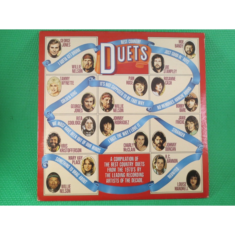 BEST COUNTRY DUETS, Country Hits, Country Records, Willie Nelson Album, George Jones Album, Bobby Bare Album, Vintage Records, 1980 Records