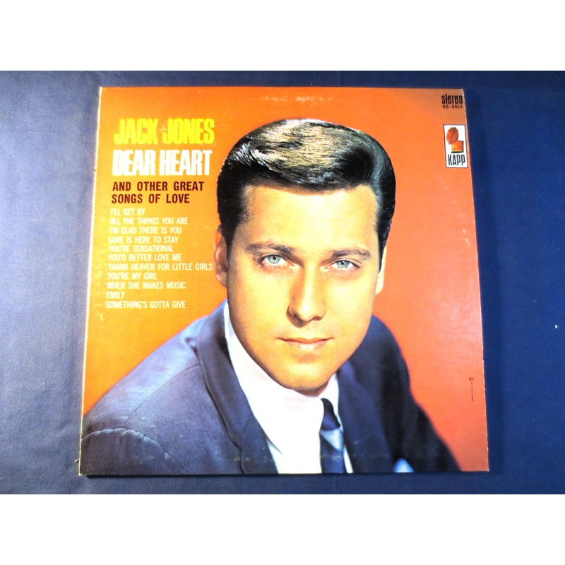 JACK JONES, Dear HEART, Jazz Records, Vintage Vinyl, Records, Vinyl Records, Country Vinyl, Jack Jones Record, 1965 Records