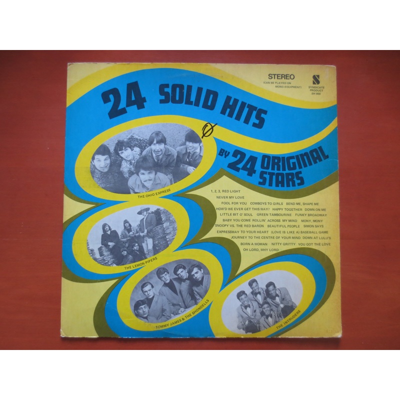 24 SOLID HITS, 24 Solid Hits Record, Vintage Vinyl, 1910 Fruitgum Co, Los Pop Tops, The Amboy Dukes, Vinyl Lp, 1964 Records
