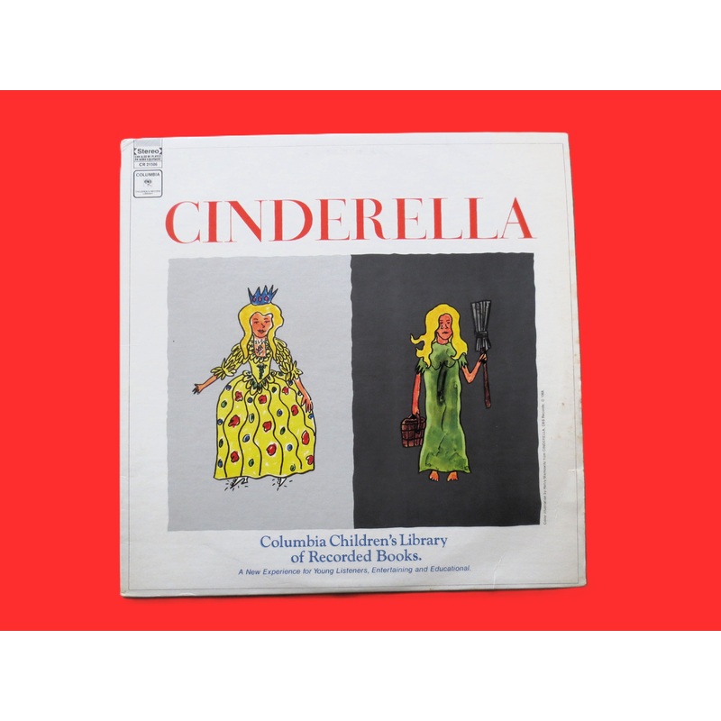 CINDERELLA, Columbia Children's Records, Vintage Album, 1967 Record, Vinyl Lp