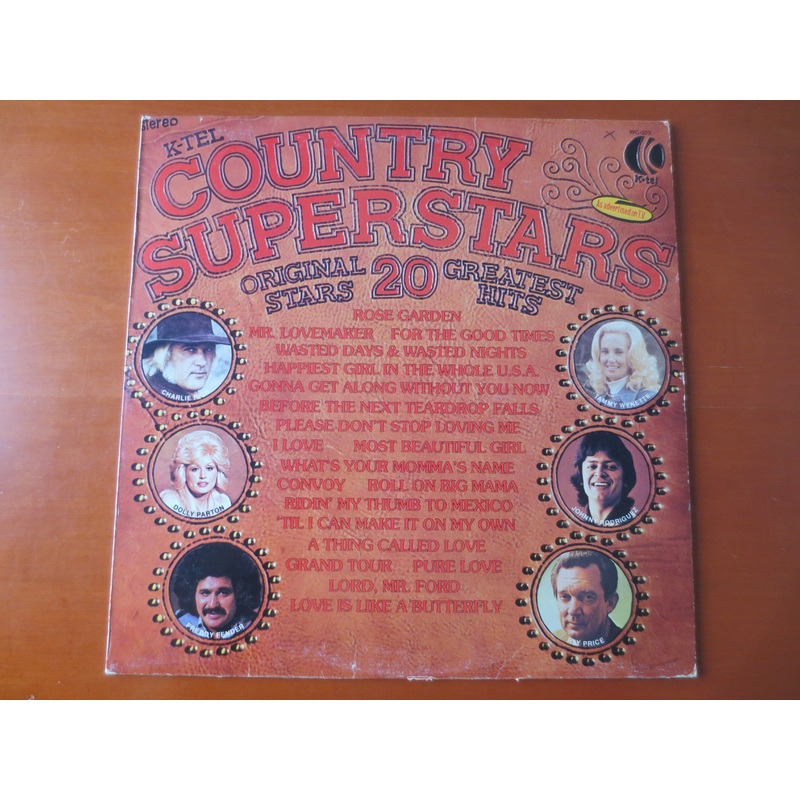 K-Tel RECORDS, Country SUPERSTARS, K-Tel Album, K-Tel Vinyl, K-Tel Lp, Country Records, Vinyl, Vintage Vinyl, 1976 Records