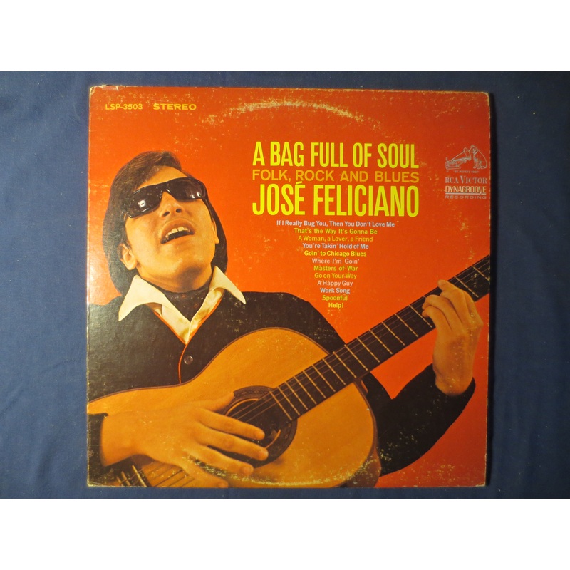 JOSE FELICIANO, A Bag Full of SOUL, Jose Feliciano Vinyl, Jose Feliciano Lp, Vintage Vinyl, Records, Lp, 1966 Records