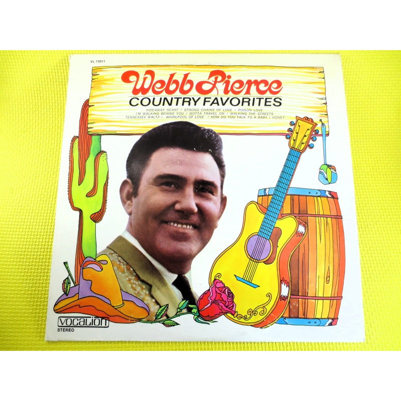 WEBB PIERCE, Country FAVORITES, Country Records, Webb Pierce Records, Webb Pierce Albums, Webb Pierce Vinyl, Vintage Records, 1965 Records