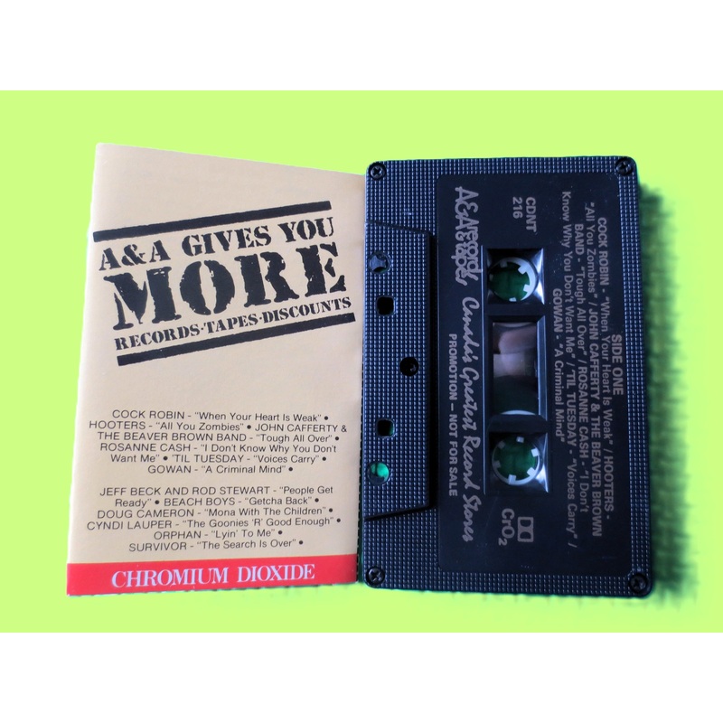 A and A Records, PROMO CASSETTE, PROMO Tape, Promo lp, Rock Cassettes, Rock Tapes, Cassettes, Cbs Records, 1984 Cassette