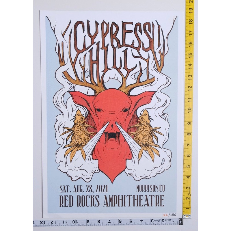 Cypress Hill - Red Rocks Amphitheatre CO 2021 Limited Poster /150 - 2021 - New - Art