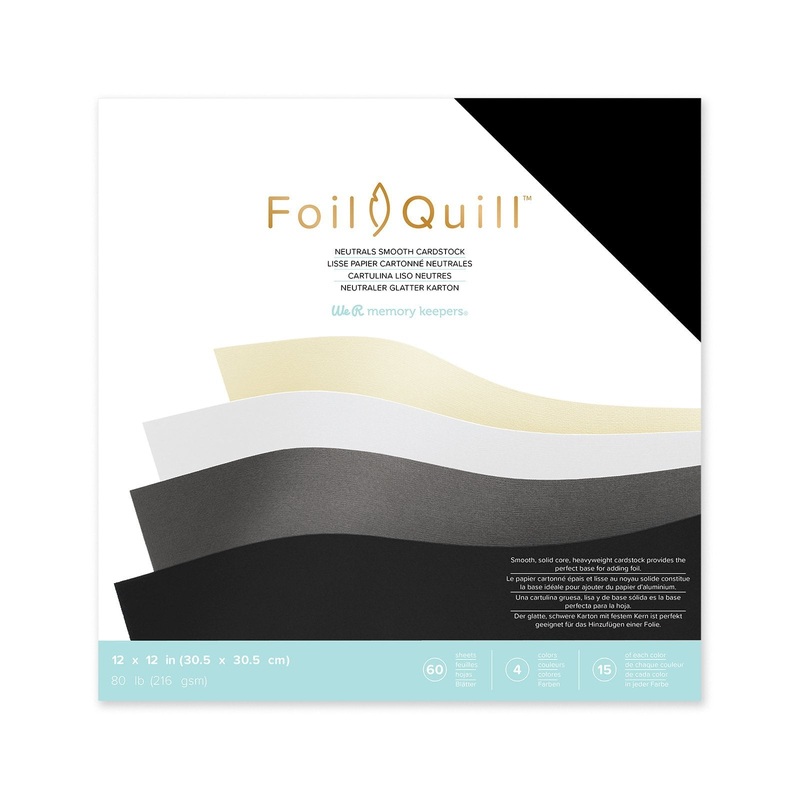 Foil Quill Neutrals Cardstock 12" x 12" - 60 Pack