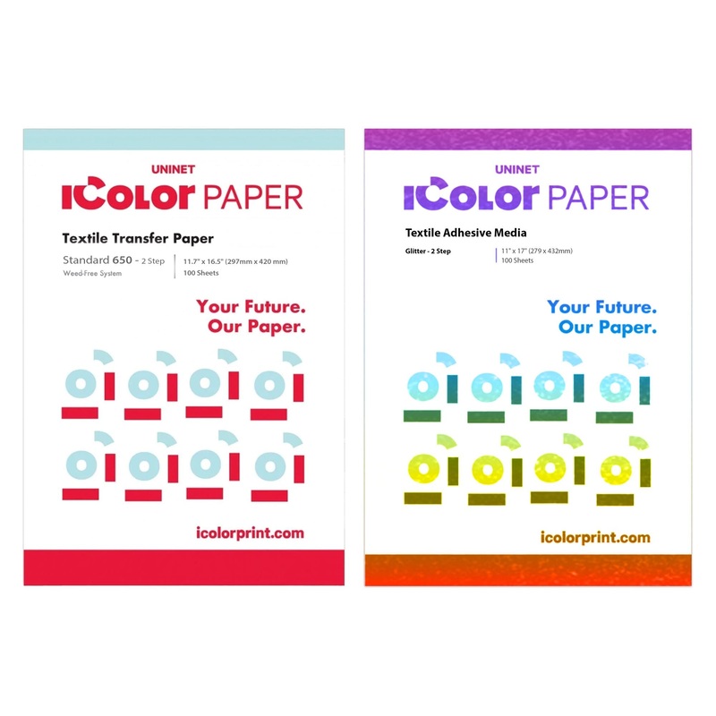 Uninet iColor 650 Standard 2 Step Media w/ Glitter B Adhesive Paper - 100 Pack