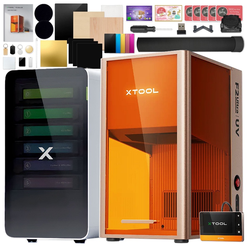 xTool F2 Ultra UV 5W Cold Laser Engraver & Cutter Bundle with AP2 Air Filter