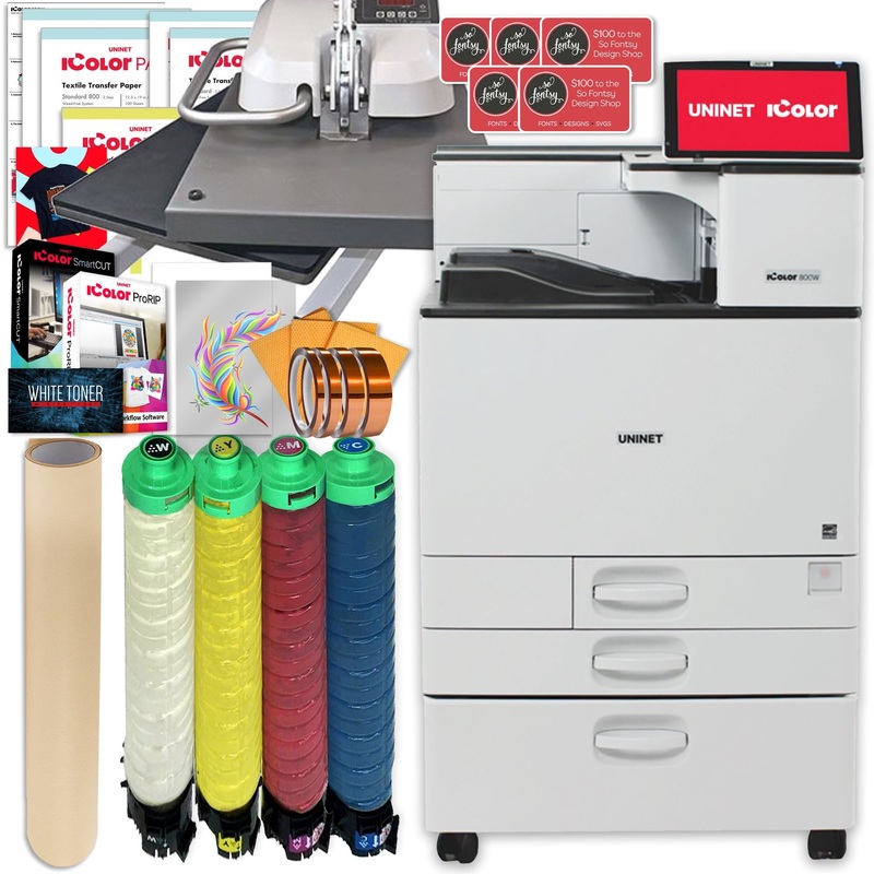 Uninet IColor 800W PRO Bundle w/ Insta Graphic Press, Media & $1044 Software