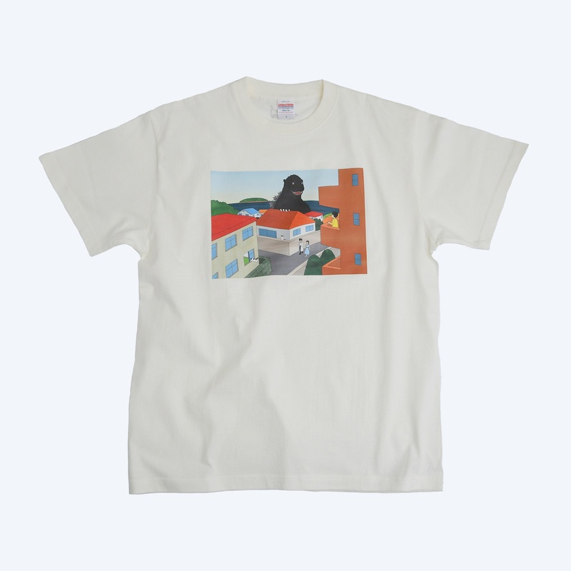 Ah Godzilla White T-Shirt