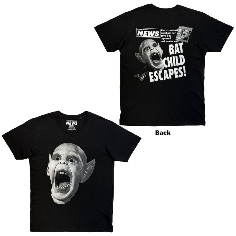 Weekly World News Unisex T-Shirt: Jumbo Bat Boy Black