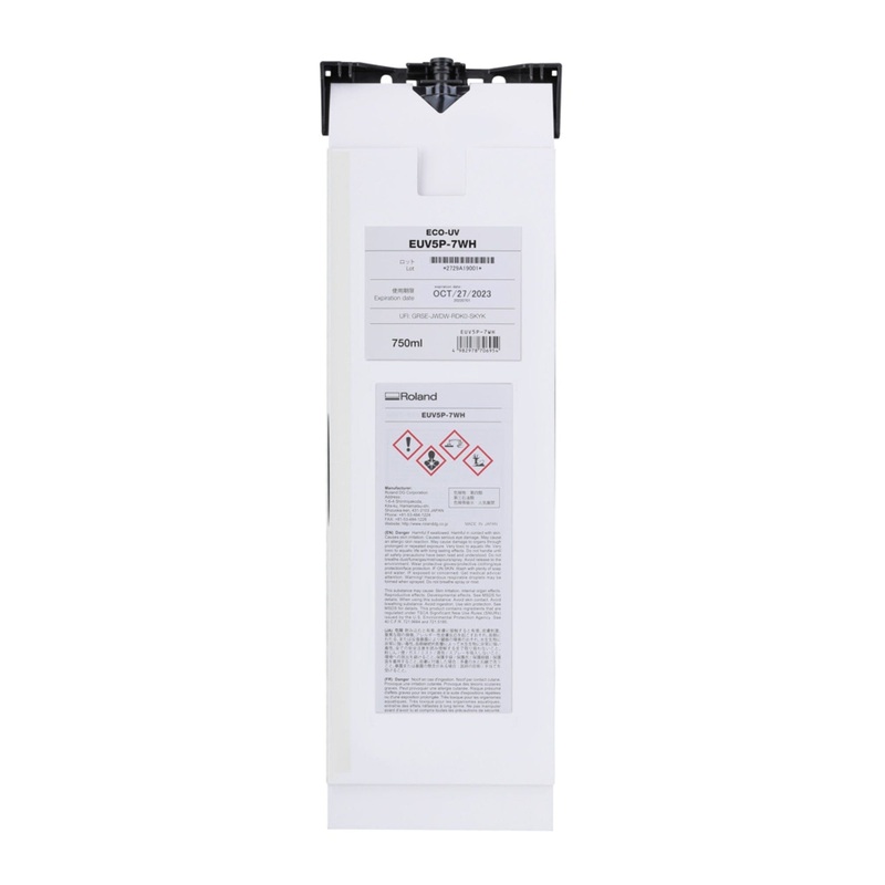 Roland Eco-UV EUV5 Ink Pouch EUV5P-7WH - White 750 ml