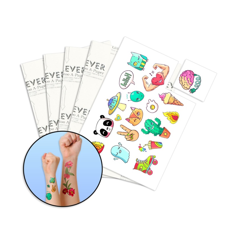 Uninet iColor Easy Tattoo Transfer Paper - 8.27" x 11.69" - 100 Pack