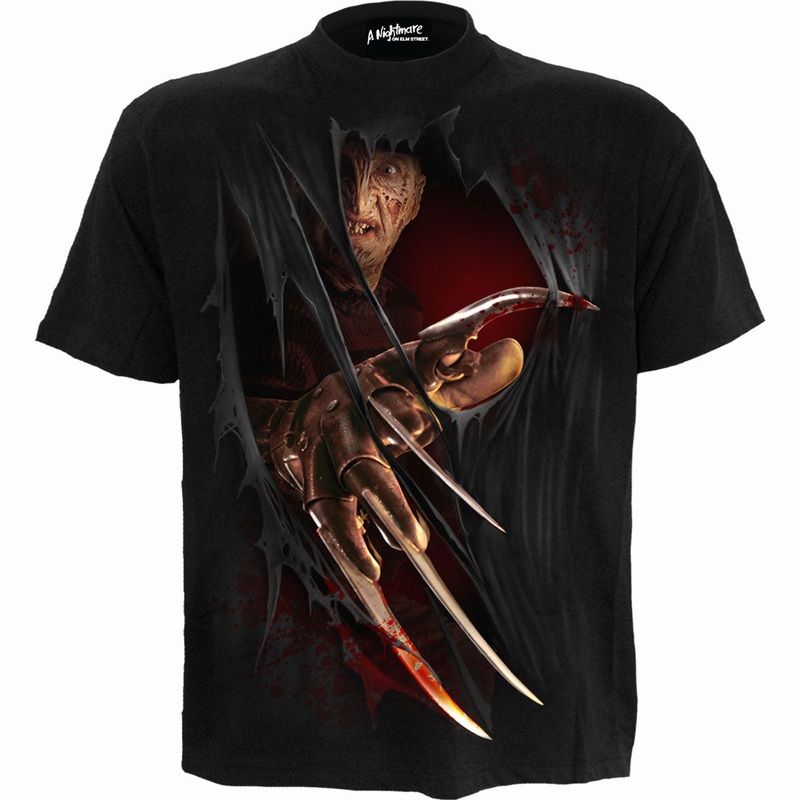 A Nightmare on Elm Street Unisex T-Shirt: Freddy Claws Elm Street Black