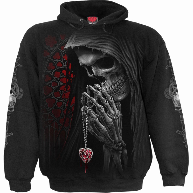 Spiral Unisex Pullover Hoodie: Forbidden Black