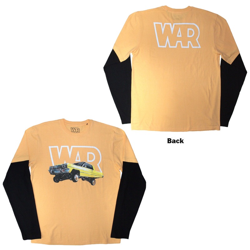 War Unisex Layered Long Sleeve T-Shirt: Car Sand & Black