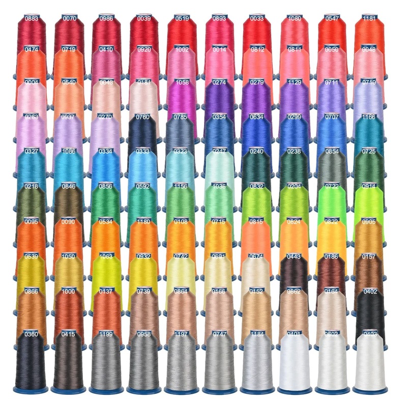 Richword 4000m 108D/2 40wt Polyester Embroidery Thread Spools - 100pc