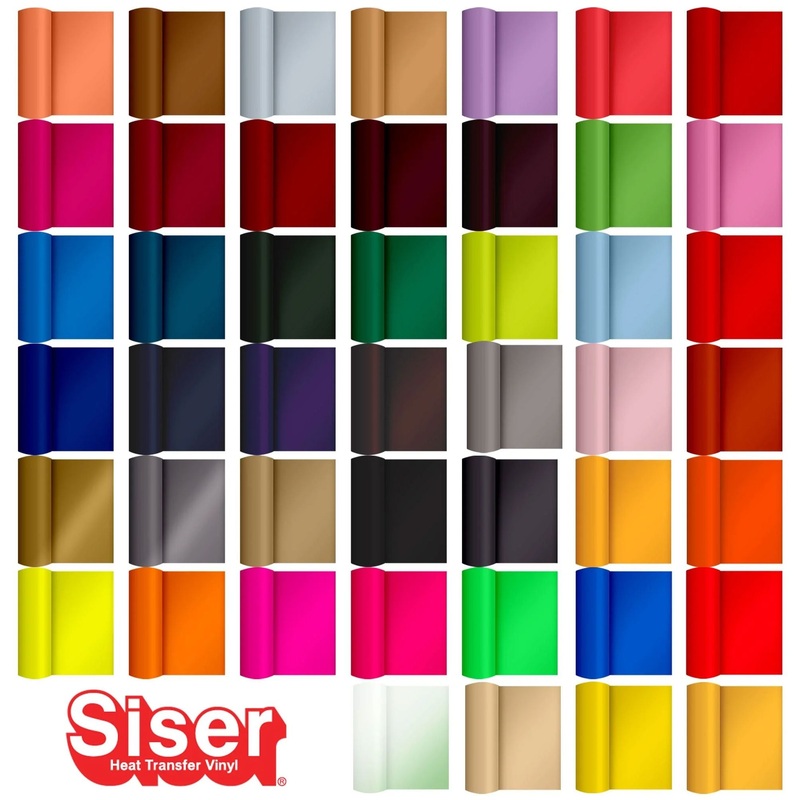 Siser EasyWeed Heat Transfer Material 15 in x 150 ft Roll - 47 Colors Available Black