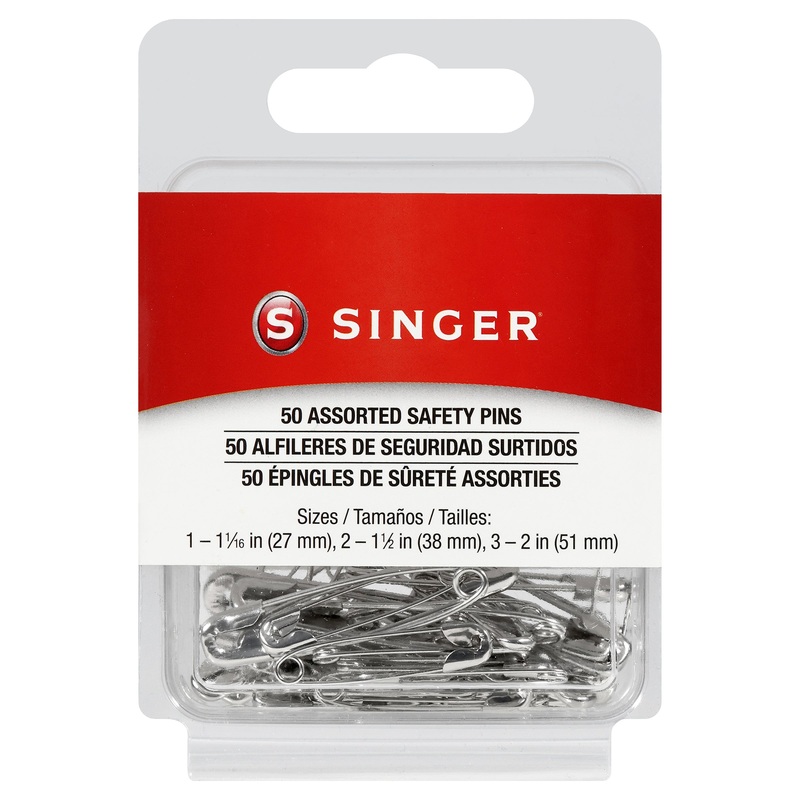 SINGER Assorted Safety Pins 50pc
