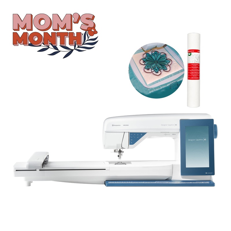 HUSQVARNA VIKING DESIGNER SAPPHIRE 85 Sewing & Embroidery Machine Bundle