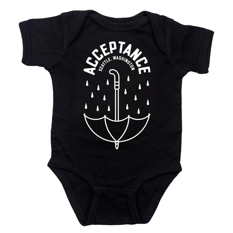 ACCEPTANCE BLACK ONESIE