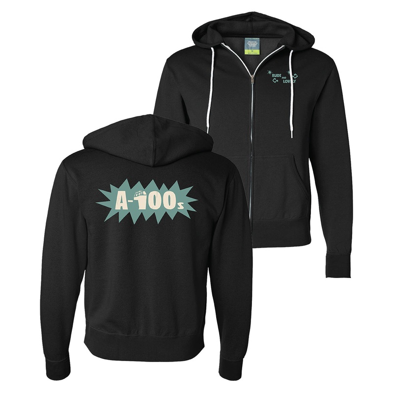 A-100s - Rude and Lovely - Black - Zip-Up Hoodie