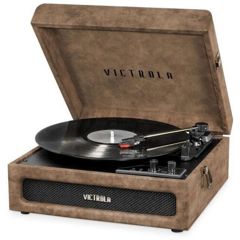 Victrola VSC-590BT-LBN Bluetooth Portable Turntable (Lambskin Brown)